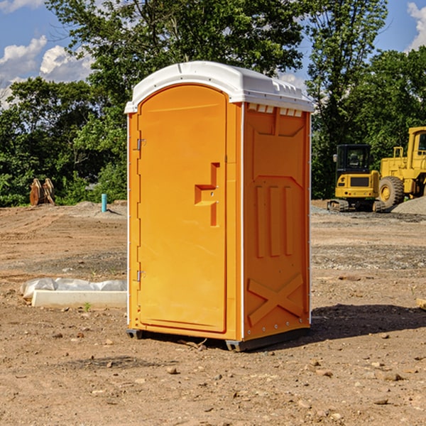 how often are the portable restrooms cleaned and serviced during a rental period in Whitman County